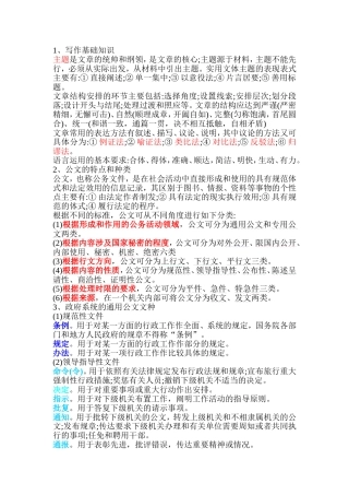 公文写作常识