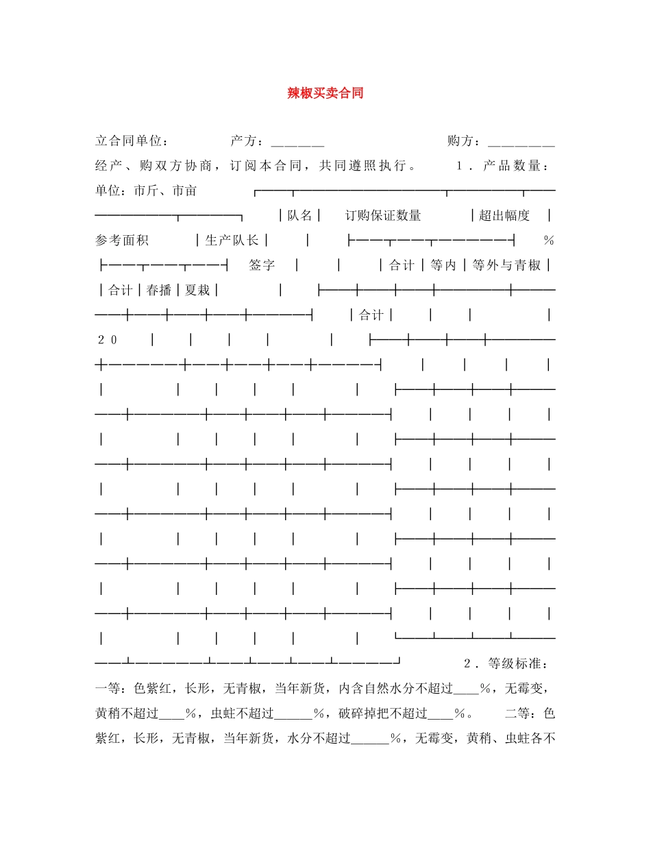 辣椒买卖合同 _第1页