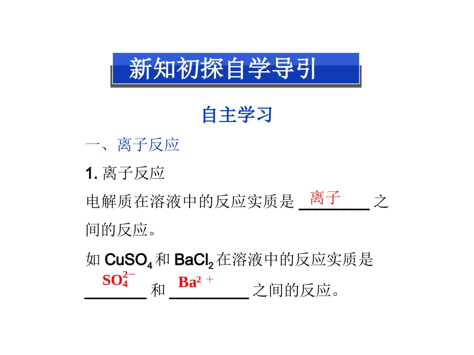 高中化学第二章第二节第2课时离子反应及其发生的条件课件新人教版必修1_第2页
