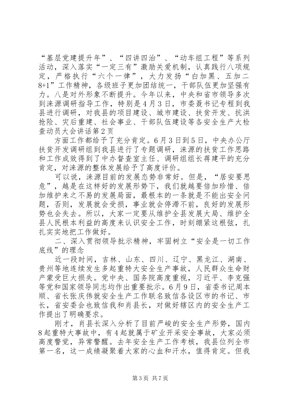 安全生产大检查动员大会讲话发言_第3页