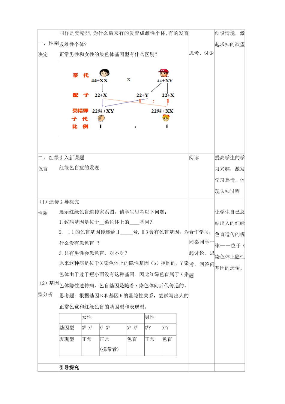 高一生物+必修二+第二章+第三节+伴性遗传+教案_第2页