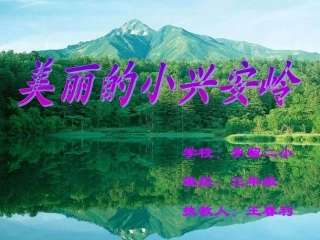 三年级上语文课件美丽的小兴安岭