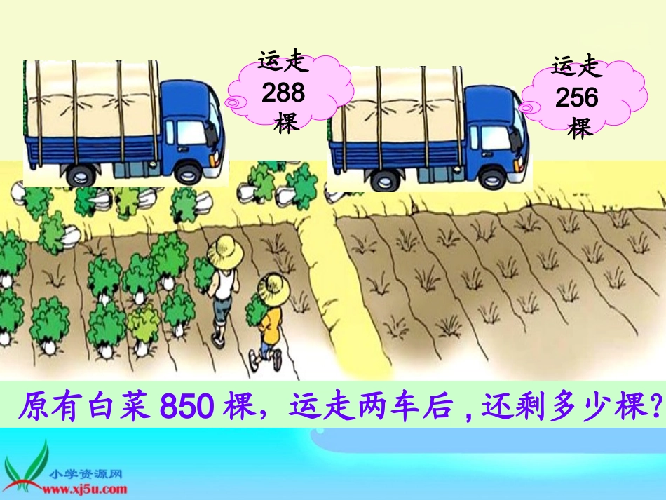 北师大版数学三年级上册《运白菜》课件_第3页