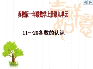 苏教版一年级数学上册11-20各数的认识