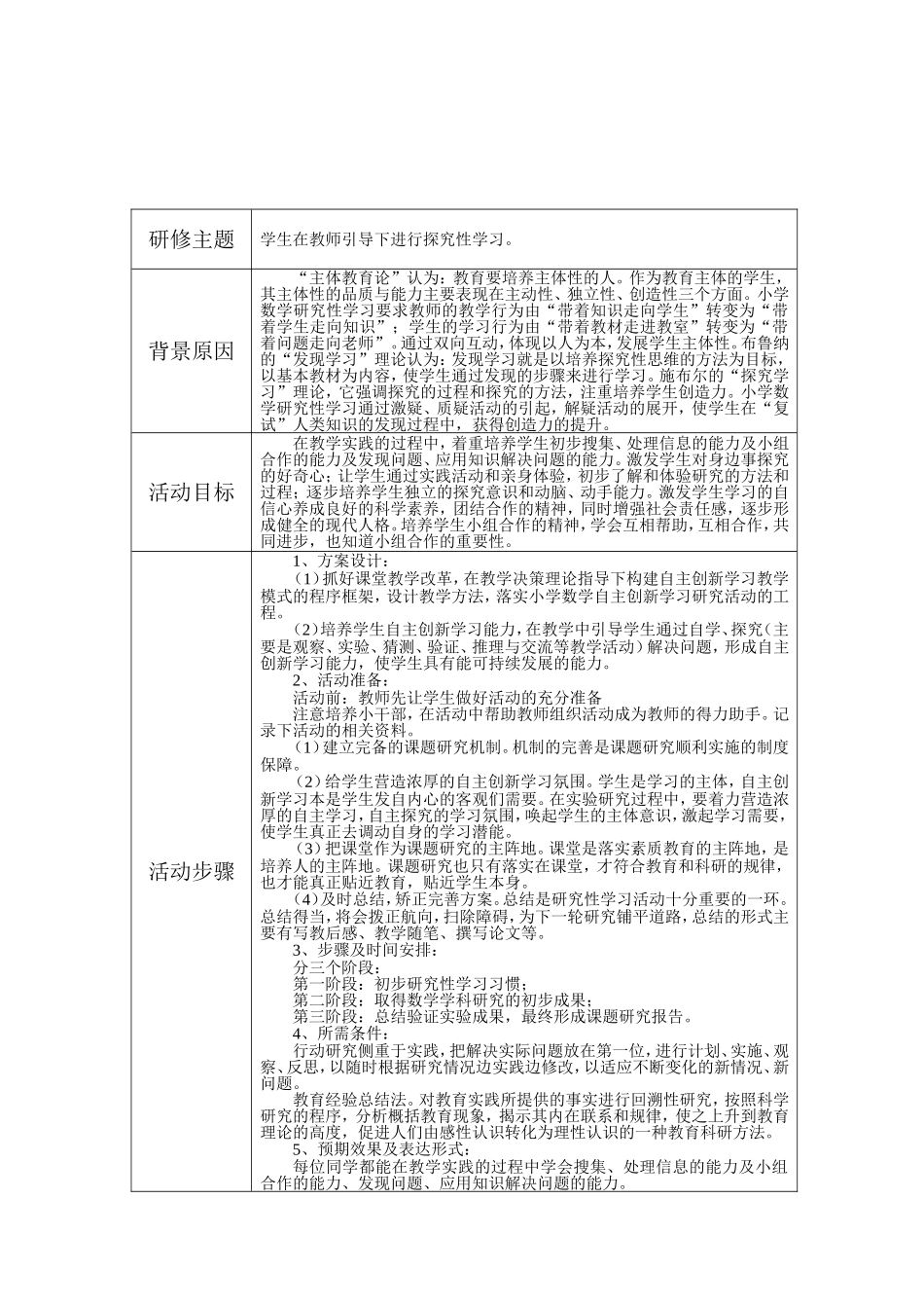 小学语文研究性学习活动方案设计_第2页