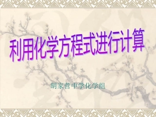 课题3利用化学方程式的简单计算 (3)