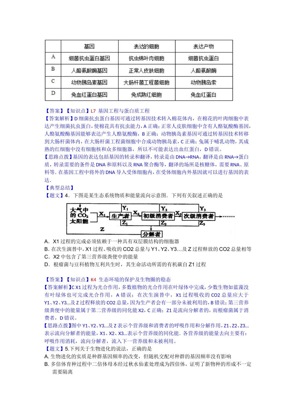 【名师解析】四川省成都外国语学校2015届高三11月月考生物试题_第2页