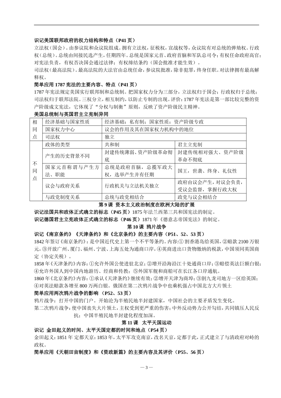 高中历史学业水平考试复习提要_第3页