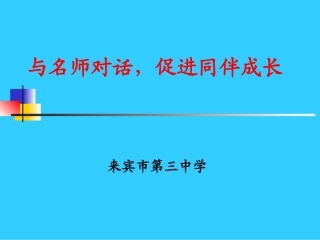 与名师对话发言PPT)(1)
