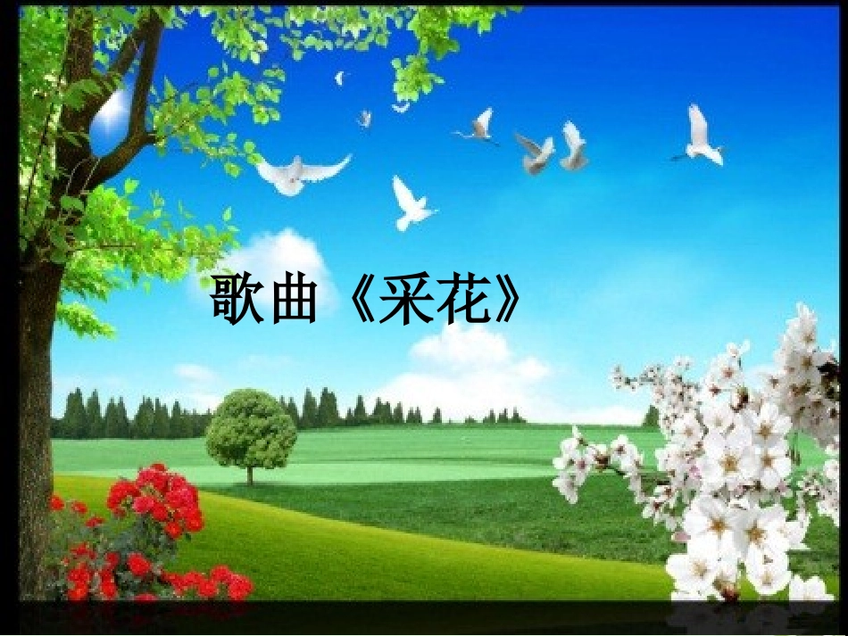 八年级音乐歌曲《采花》课件_第3页