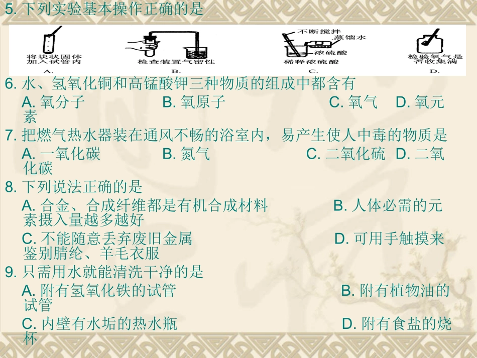 2012年化学中考试卷_第2页