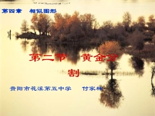 初中二年级数学下册第四章相似图形42黄金分割第一课时课件