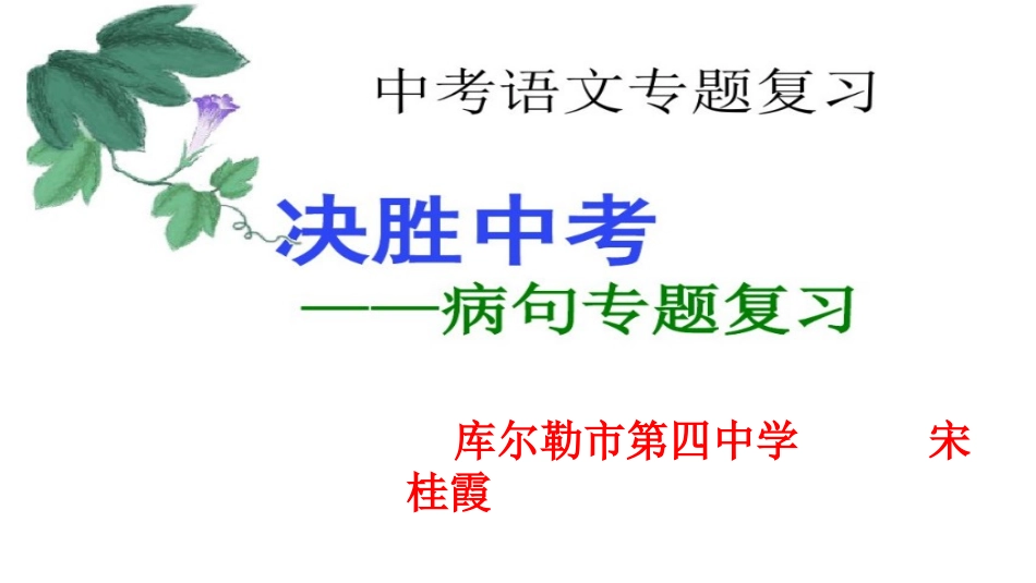 中考语文专项复习——《病句辨析与修改》_第3页