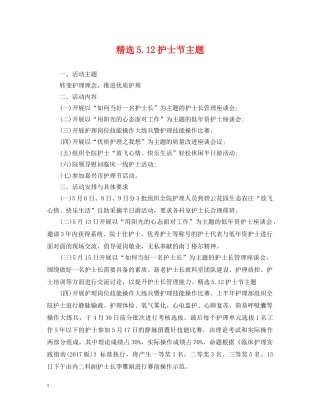精选512护士节主题 