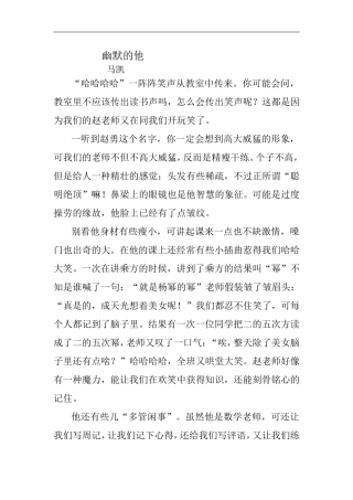 幽默的他马凯