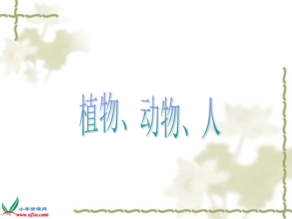 《植物、动物、人》课件_第1页