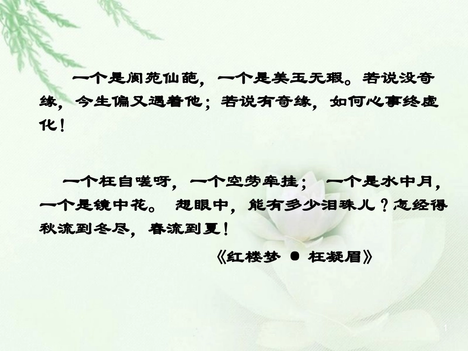 《林黛玉进贾府》课件(新人教版必修3)_第1页