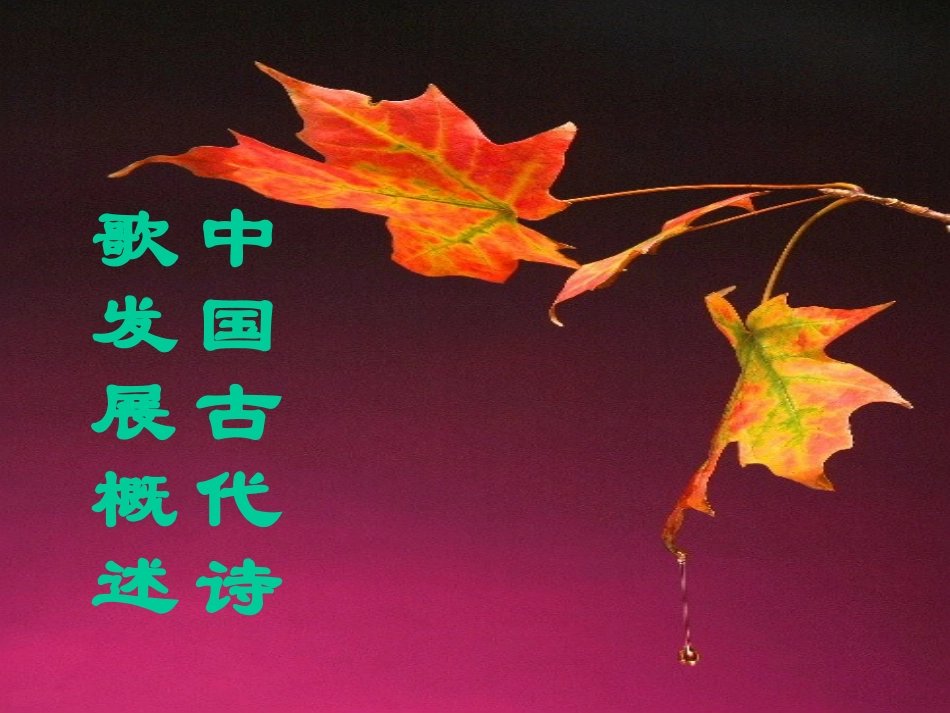 中国古代诗歌发展概述 (2)_第1页