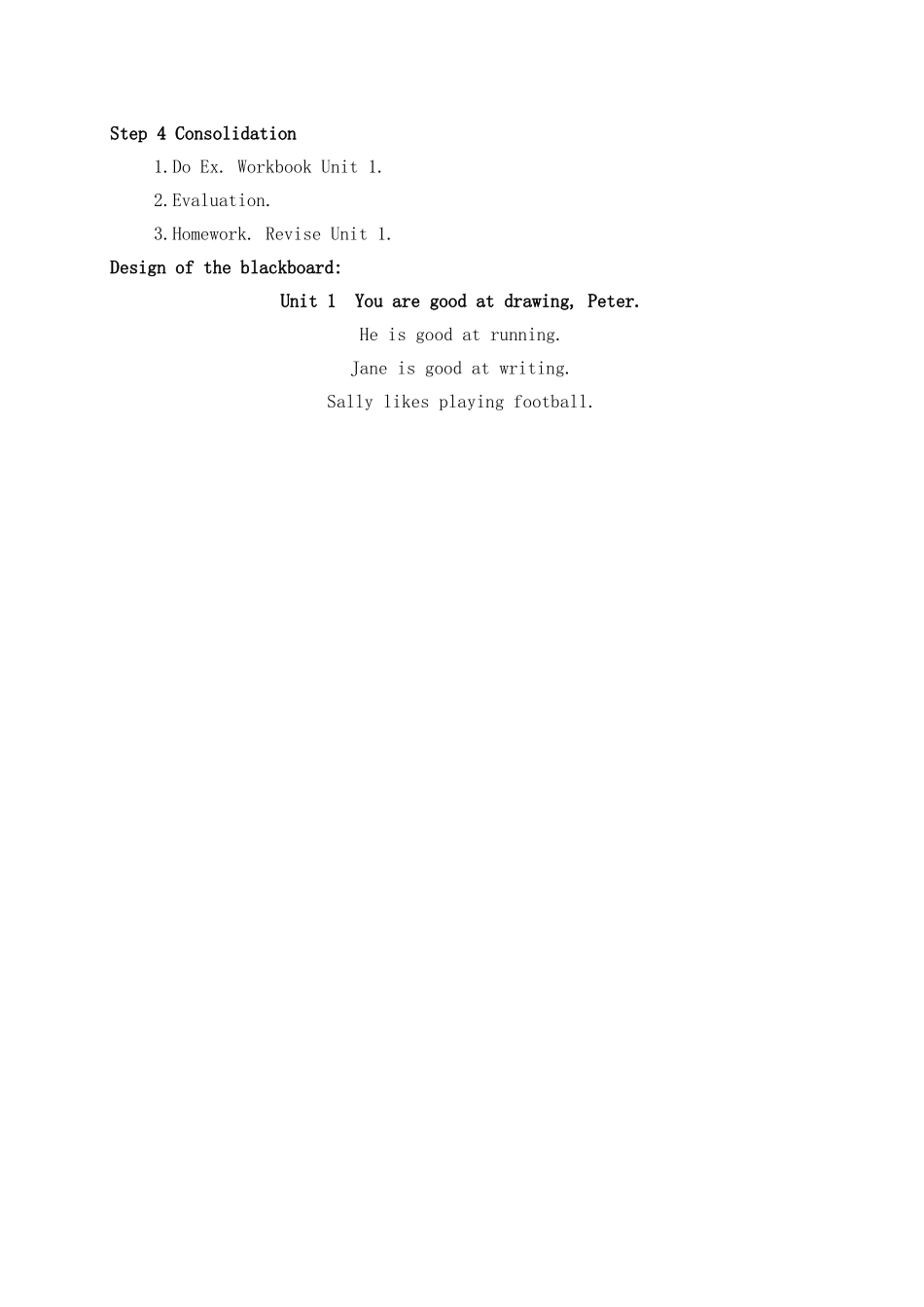 六级英语下册 Unit 1 You are good at drawing, Peter period3教案 湘少版_第2页