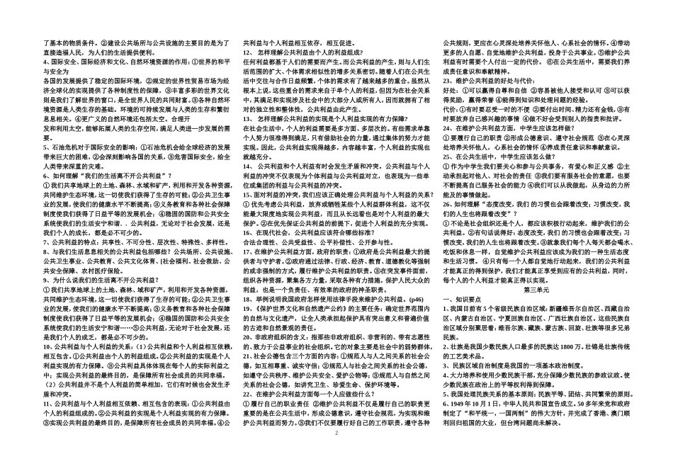 教科版八年级思想品德下册知识点(2)_第2页