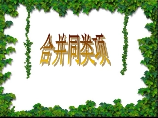 合并同类项课件2