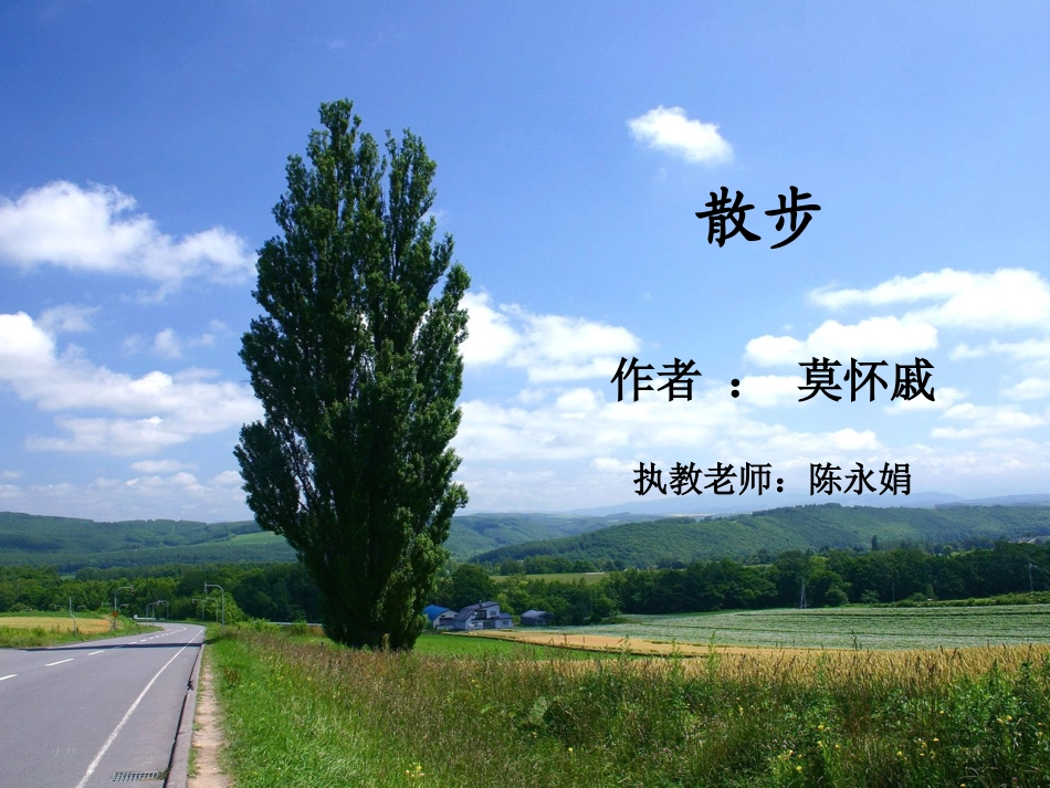 陈永娟《散步》教学演示_第3页