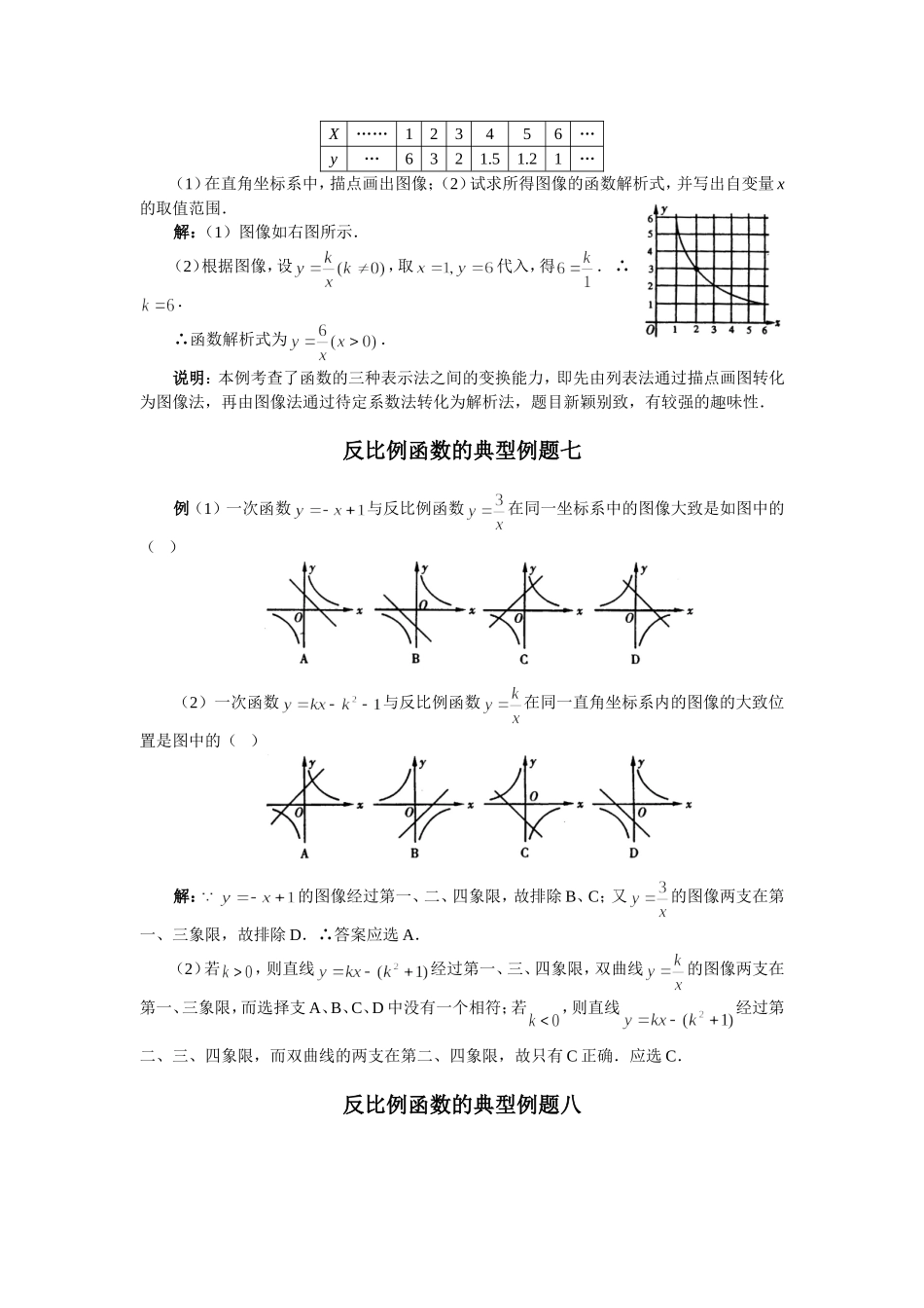 反比例函数典型例题_第3页