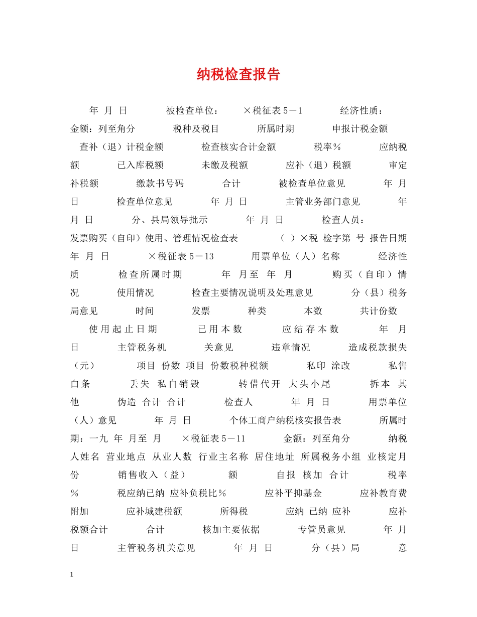 纳税检查报告 _第1页