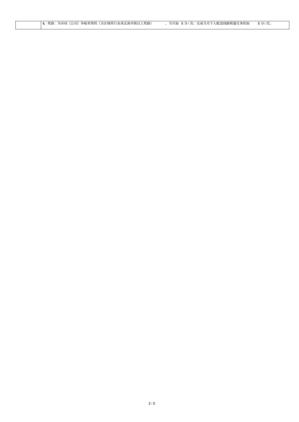 北海烟草人力资源咨询—配送员绩效考核细则_第2页