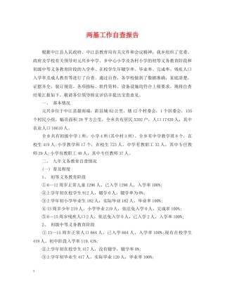 两基工作自查报告