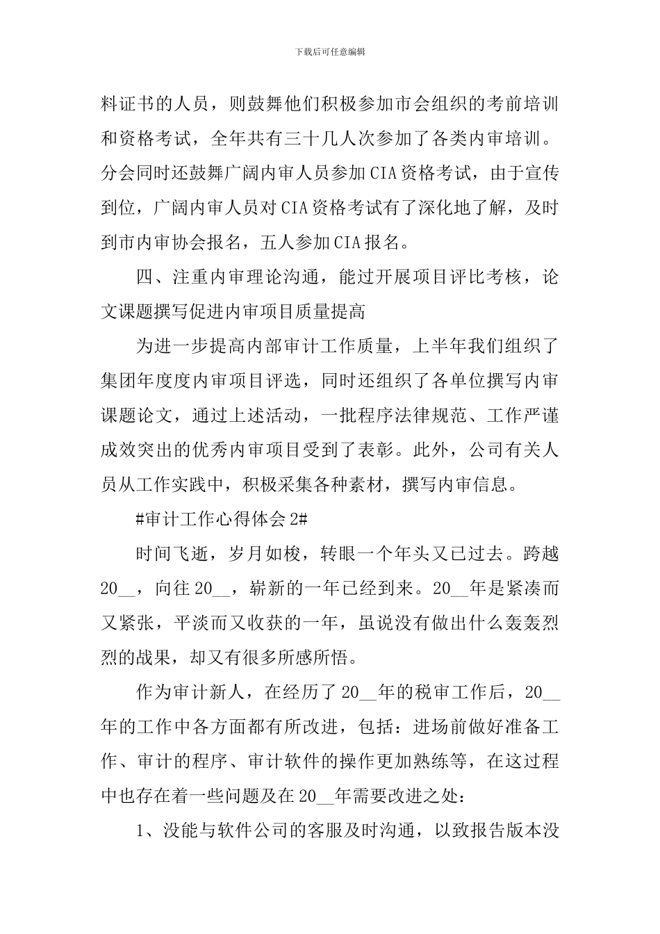 2024审计部门个人工作心得体会_第3页