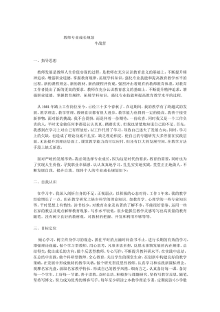 教师专业成长规划