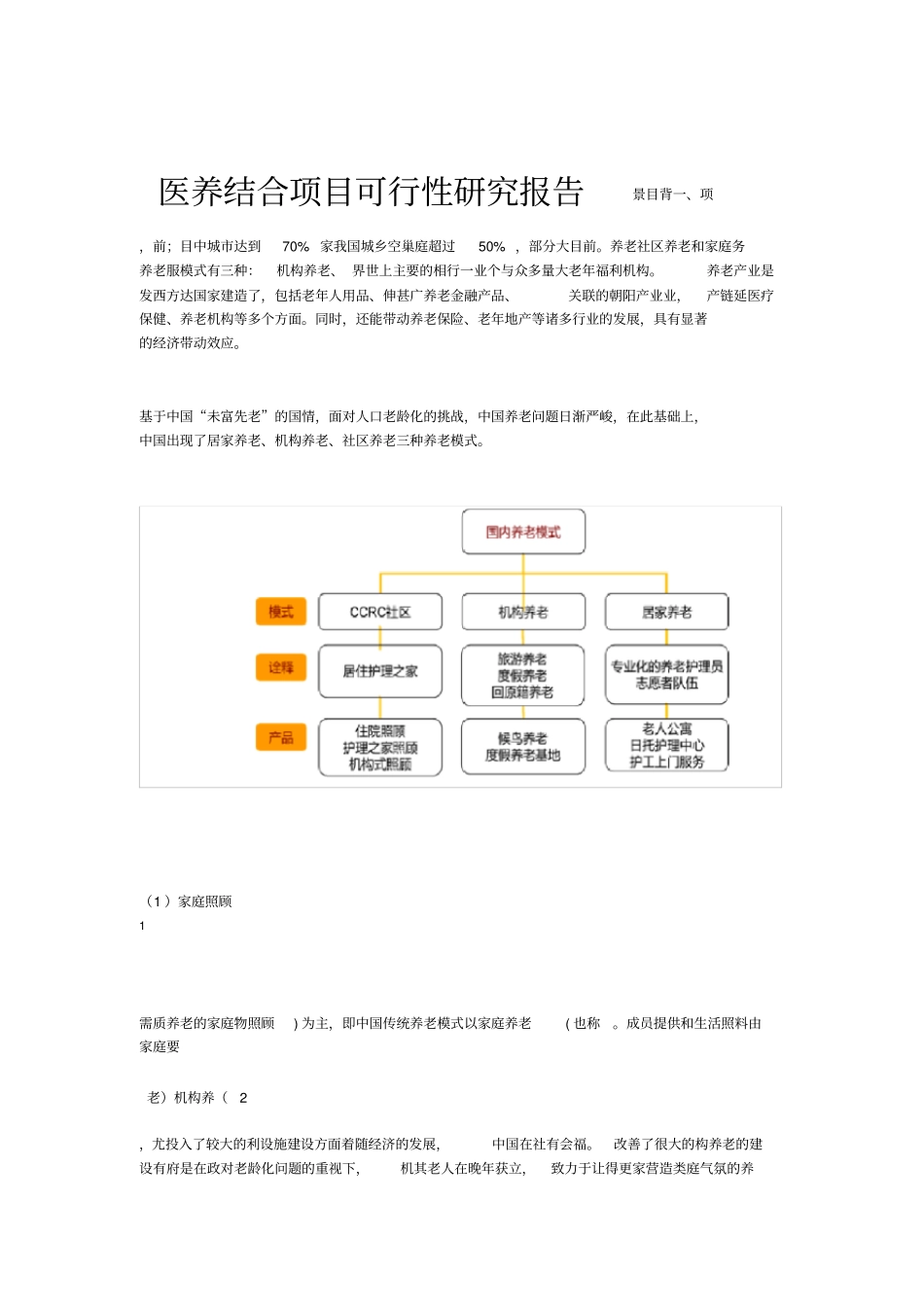 医养结合项目可行性研究报告_第1页