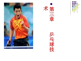 乒乓球专业技术__第一_二_三节__乒乓球技术