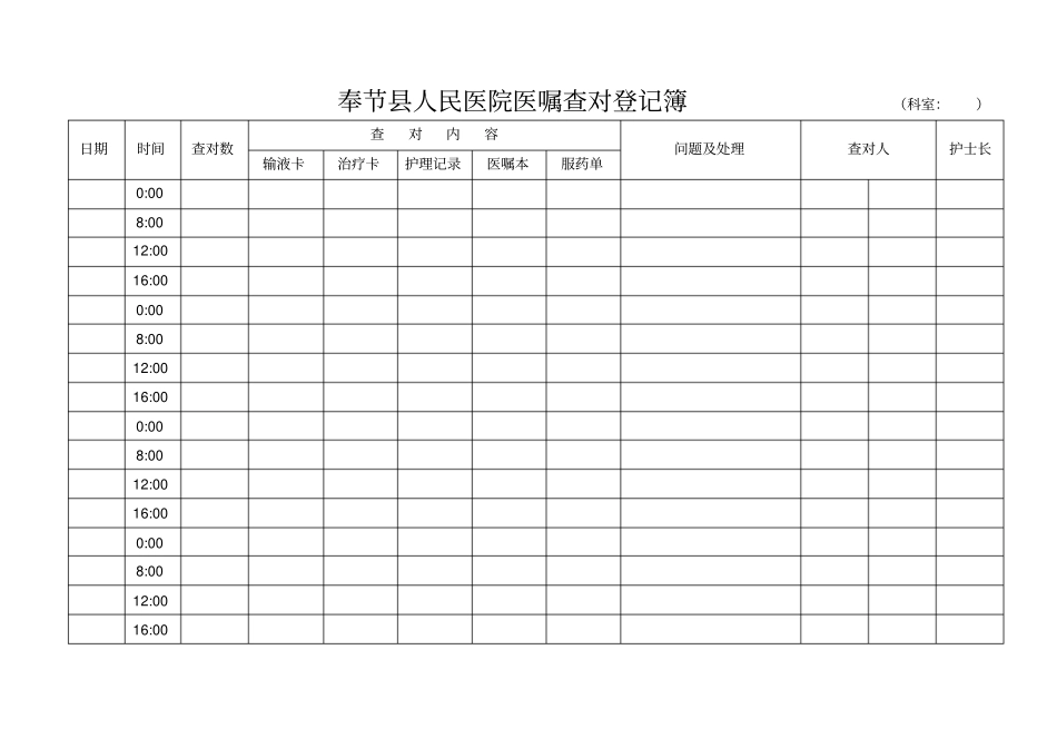 医嘱查对登记簿_第1页