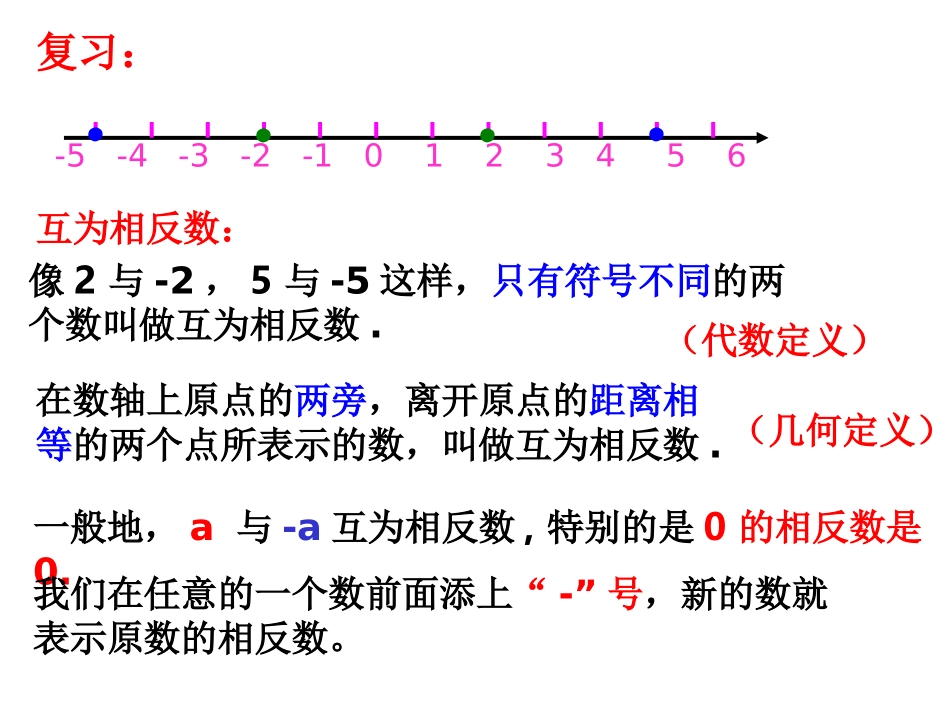 初中一年级数学上册第一章有理数124绝对值（一）_第2页