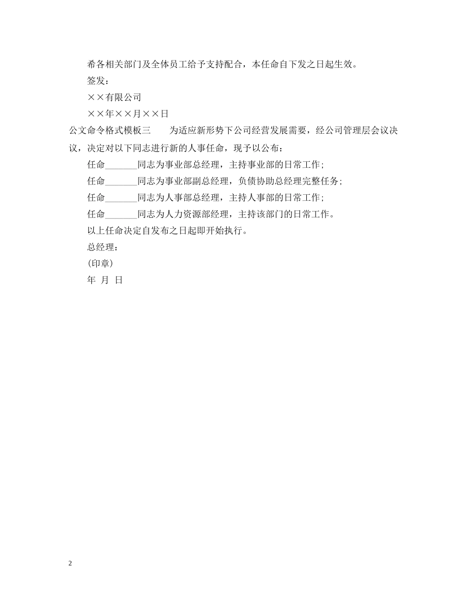 命令格式模板 _第2页