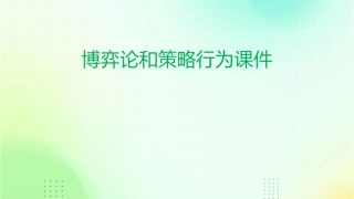 博弈论和策略行为课件