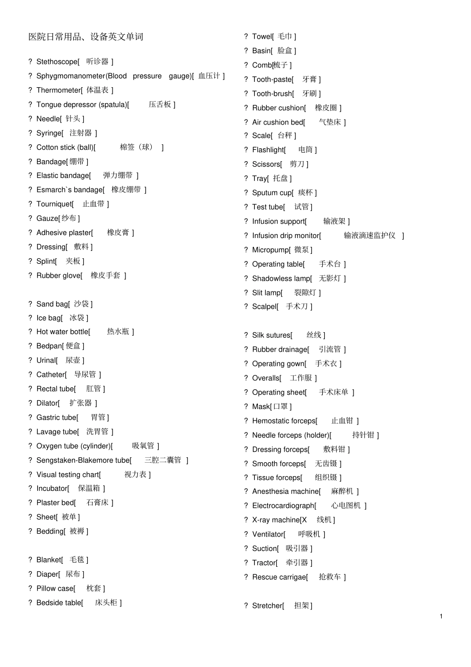 医学英文缩写一览表_第1页