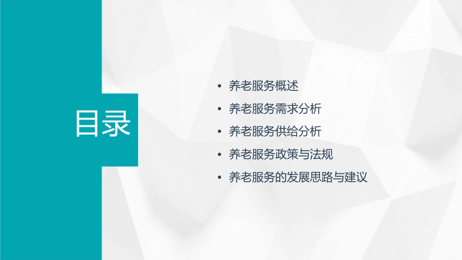 养老服务的认识与思路课件_第2页