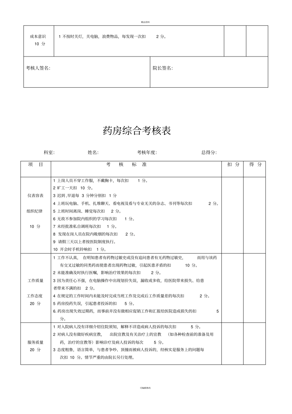 医生综合考核表_第3页