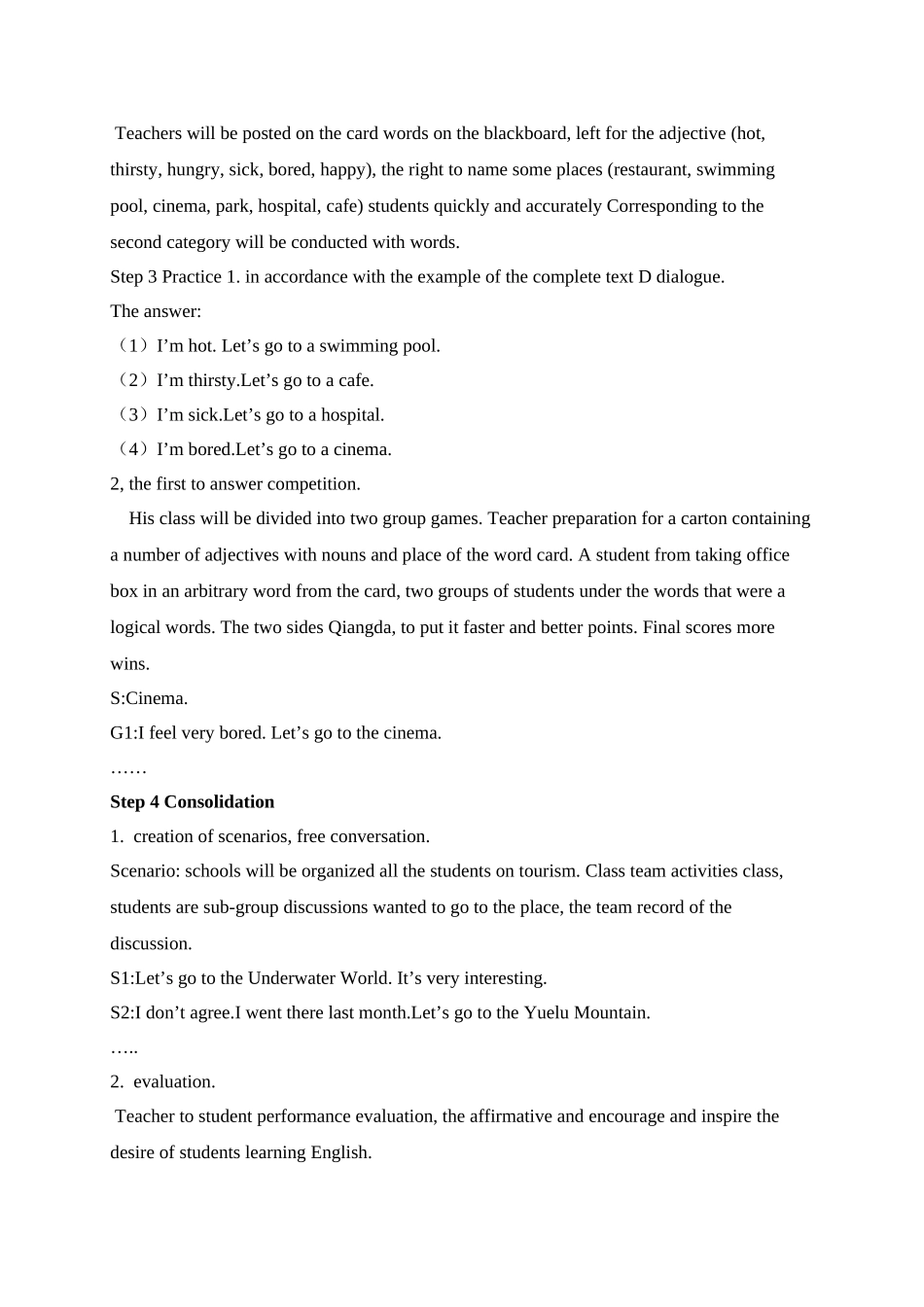 六级英语上册 Unit 3 Let’s go to the Underwater World period2教案 湘少版_第2页