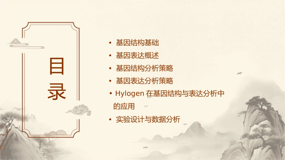 基因结构与表达分析的基本策略hylogen课件_第2页