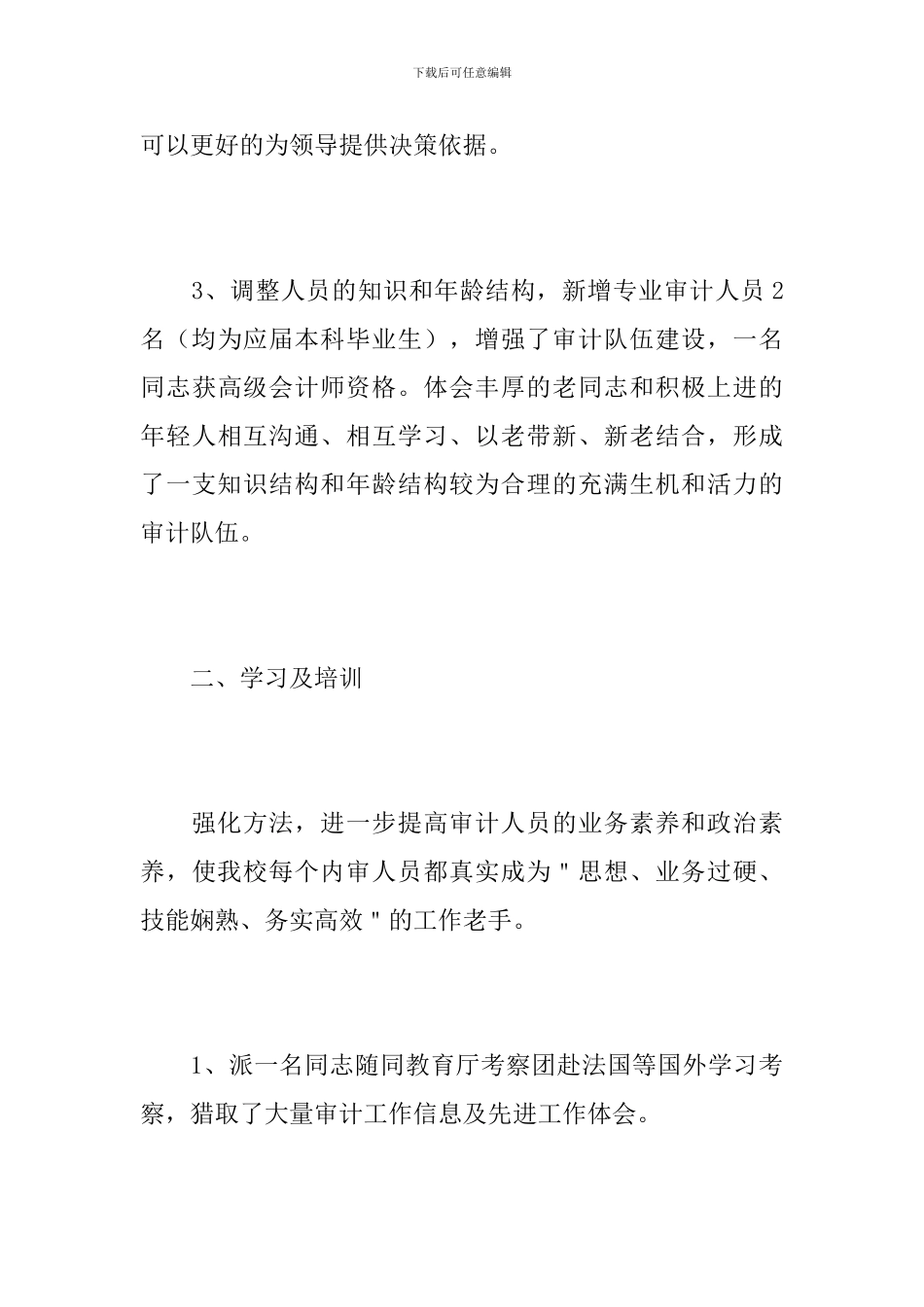 高校审计部个人工作总结_第3页