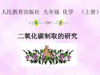 二氧化碳制取的研究课件62