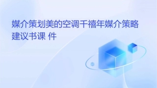 媒介策划美的空调千禧年媒介策略建议书课件