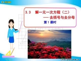 解一元一次方程二去括号与去分母第课时