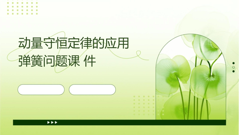动量守恒定律的应用弹簧问题课件_第1页