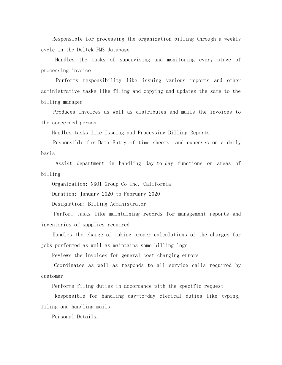 客服的英语简历怎么写 _第2页