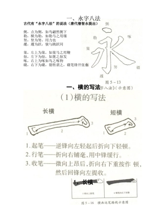 毛笔字练习基本笔画
